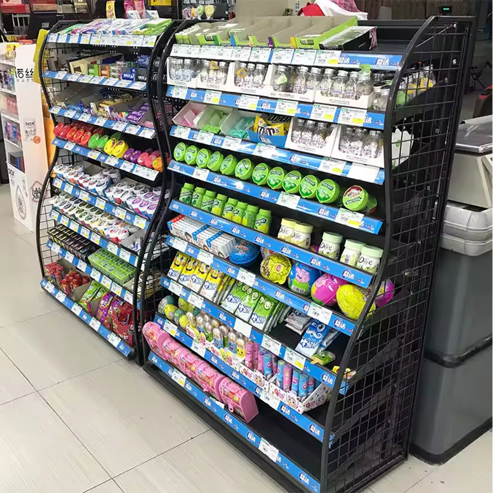 Supermarket Multi-Tier Product Display Shelving