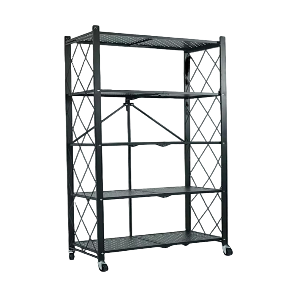 Foldable Multi-Tier Large-Capacity Storage Shelves for Home