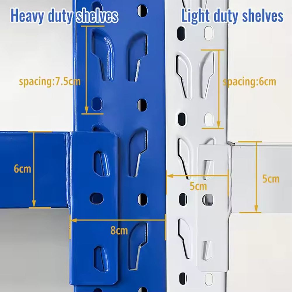 4 Layer Adjustable Light-Duty Warehouse Storage Rack for Offices Retail Home Environments