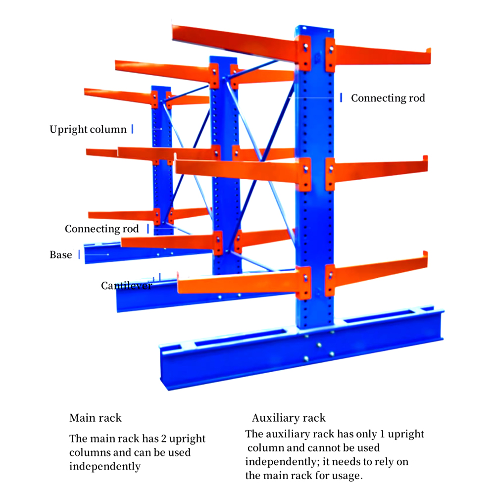 Heavy-duty Industrial Warehouse Storage Cantilever Shelf Rack