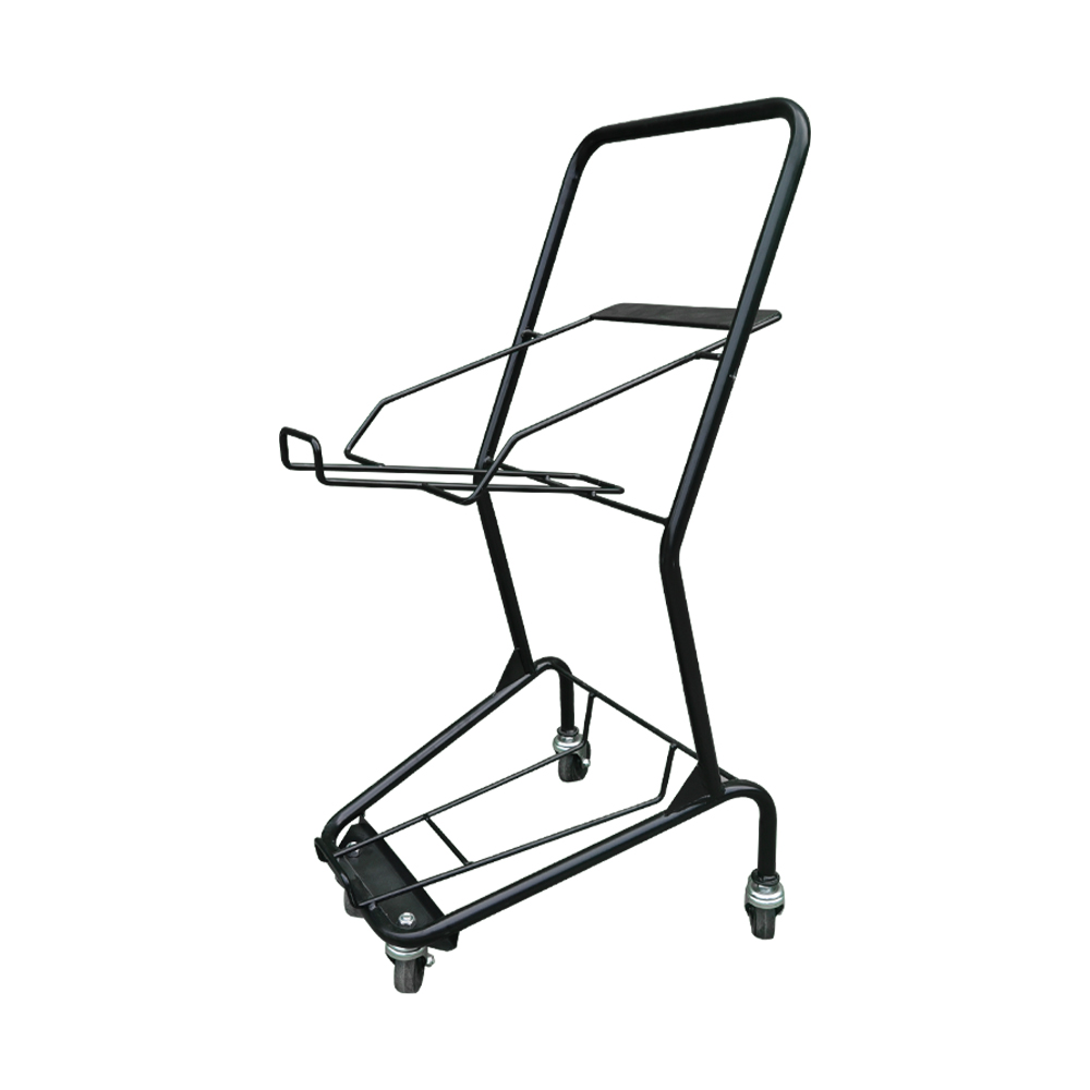 Supermarket Hand Push Shopping Cart 4 Wheels