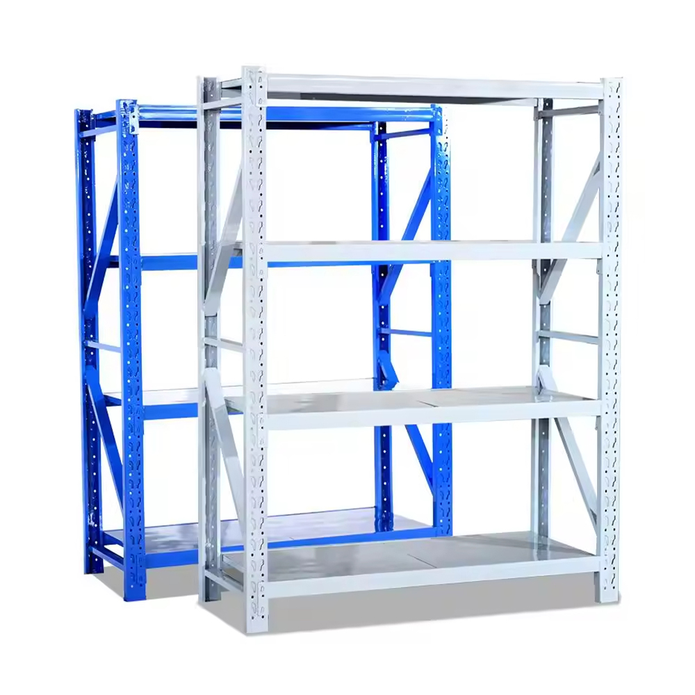 4 Layer Adjustable Light-Duty Warehouse Storage Rack for Offices Retail Home Environments